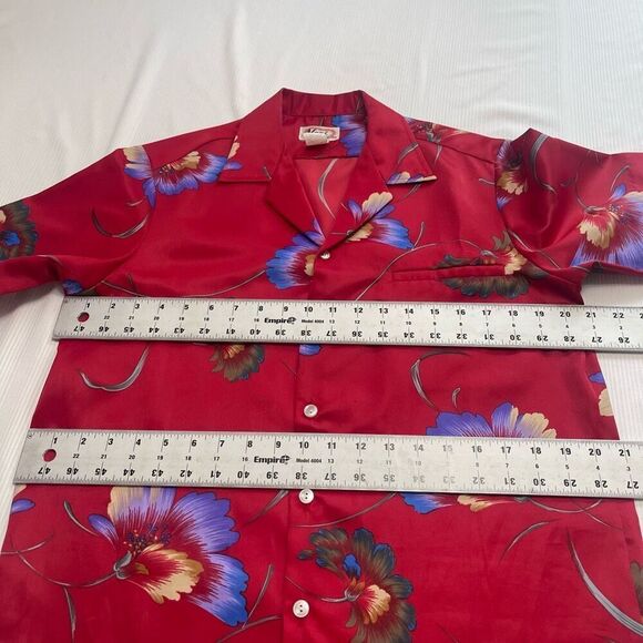 Nani Of Hawaii VTG Red Button Up Shirt Size Small - Picture 3 of 5